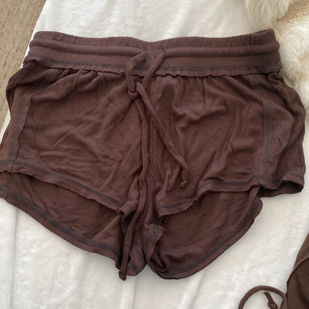 Urban Outfitters Out From Under Sweet Dreams Brown Lounge Shorts